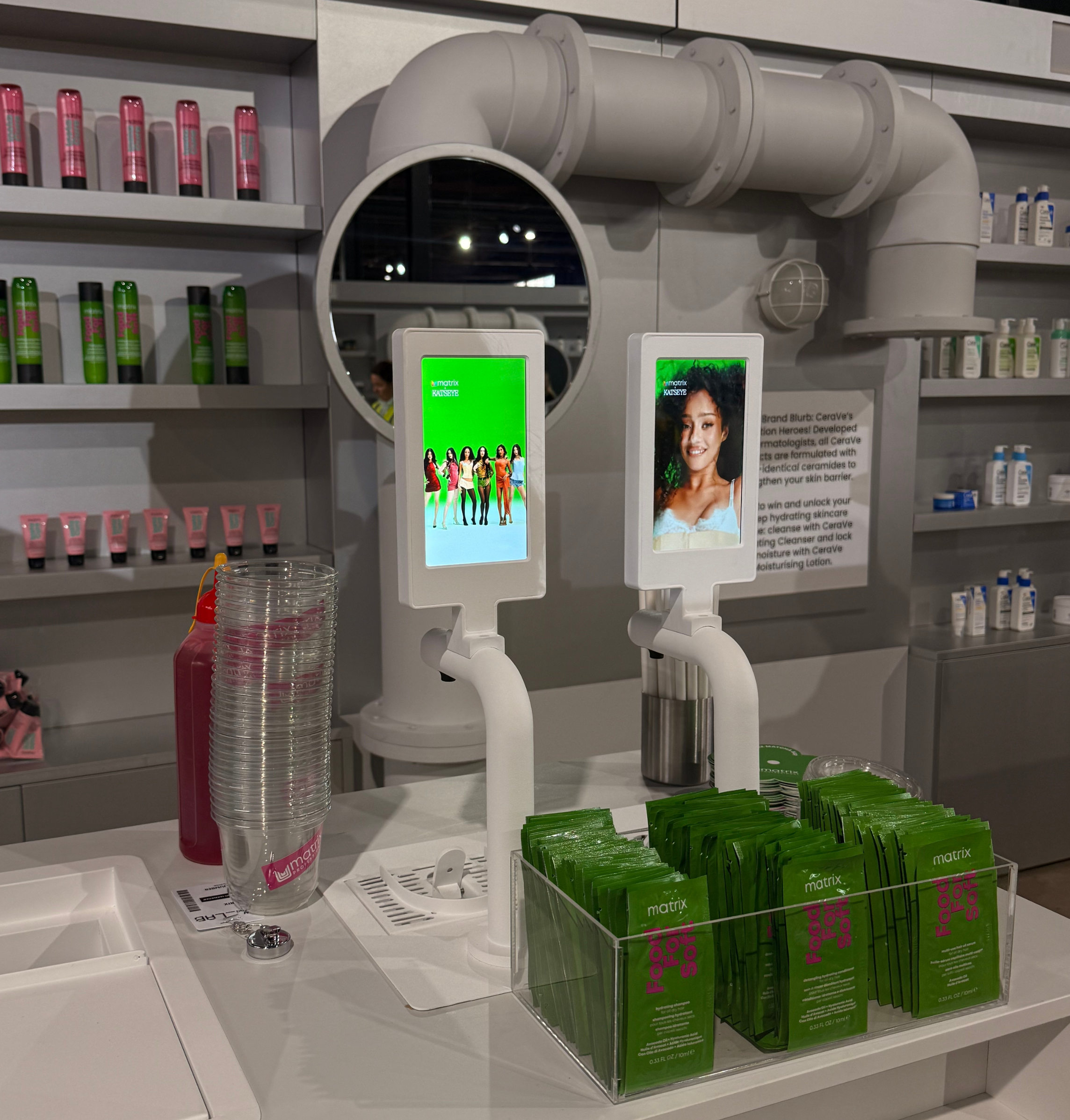 Creative Taps digital display screens in retail venue - versatile commercial beverage tap dispenser for any hospitality setup
